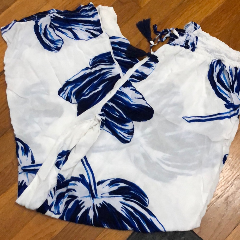 Gap floral palazzo pants sz M